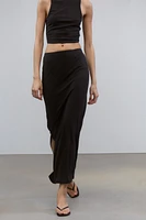 FLOWY MIDI SKIRT