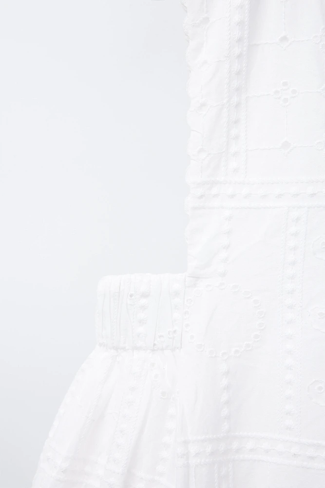 SWISS EMBROIDERED SHORT JUMPSUIT