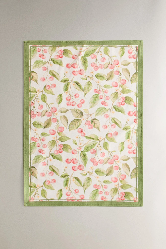 PACK OF CHERRY COTTON KITCHEN TOWELS (SET OF 2)