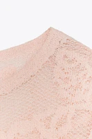 FLORAL TEXTURED KNIT TOP