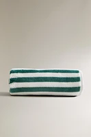 CHILDREN’S STRIPED VELOUR BATH TOWEL