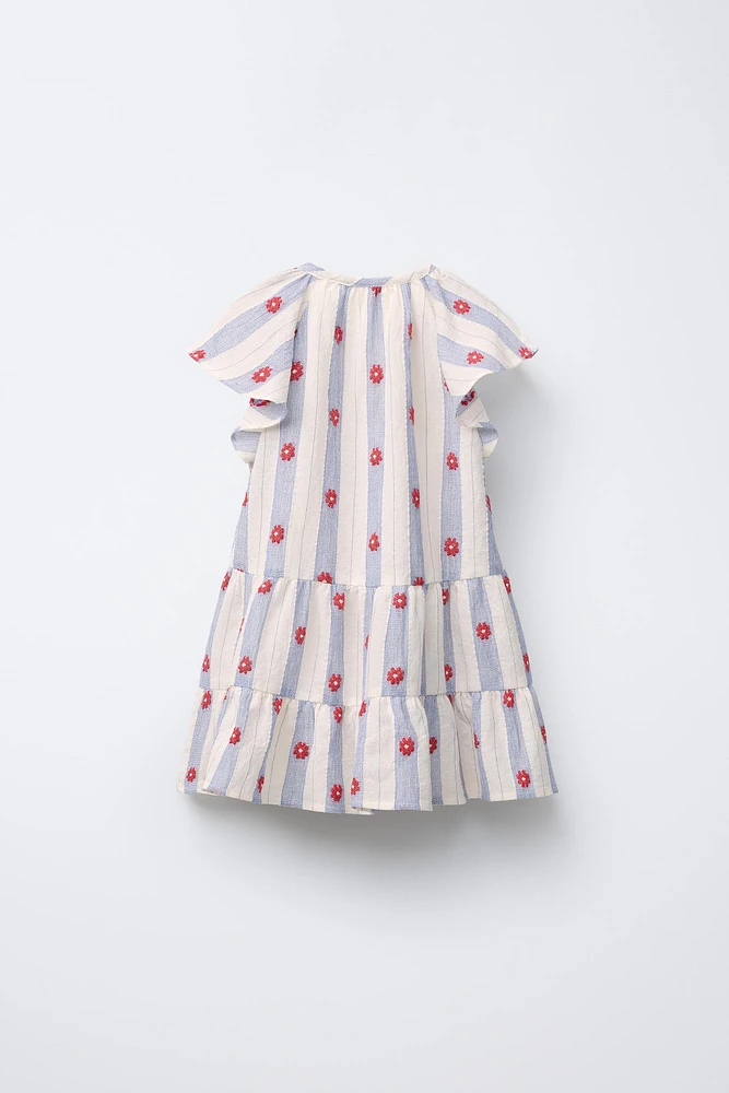 FLORAL JACQUARD DRESS