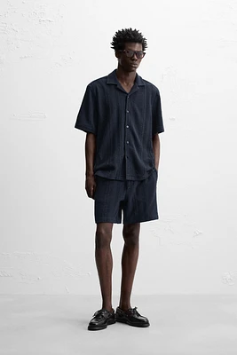 CHEMISE EN JACQUARD À RAYURES