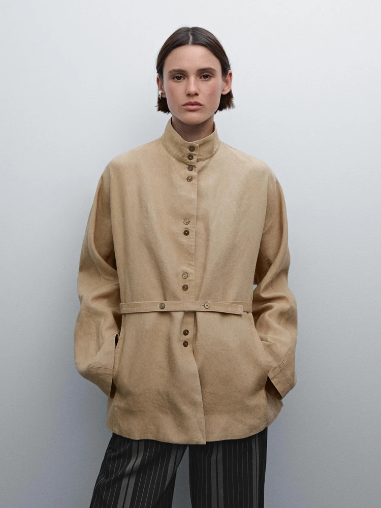 Flowing 100% linen kimono