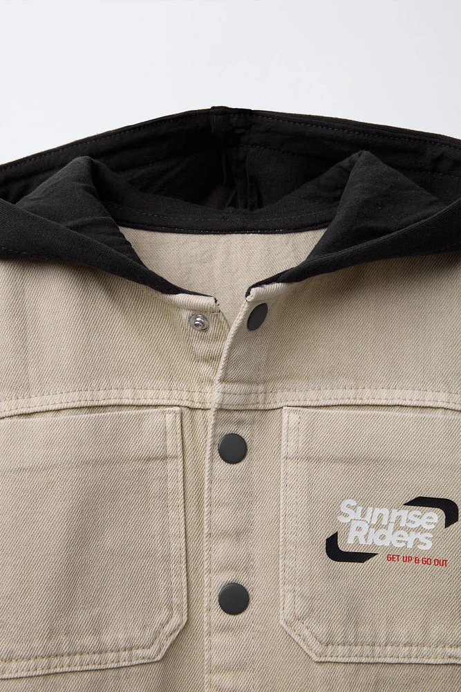 HOODED OVERSHIRT