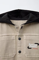 HOODED OVERSHIRT