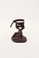 LEATHER STRAPPY FLAT SANDALS - LIMITED EDITION