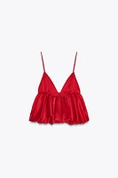 VOLUMINOUS SATIN EFFECT TOP