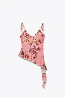 PRINTED TULLE CAMISOLE
