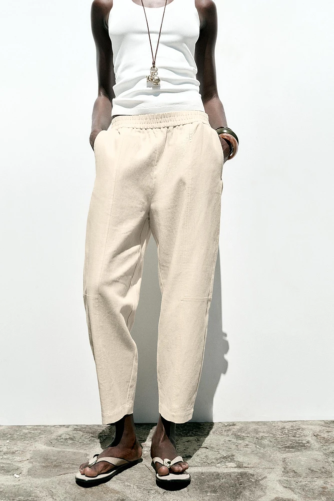 LINEN BALLOON PANTS