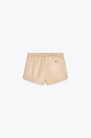 FOLD-OVER WAIST MINI SHORTS