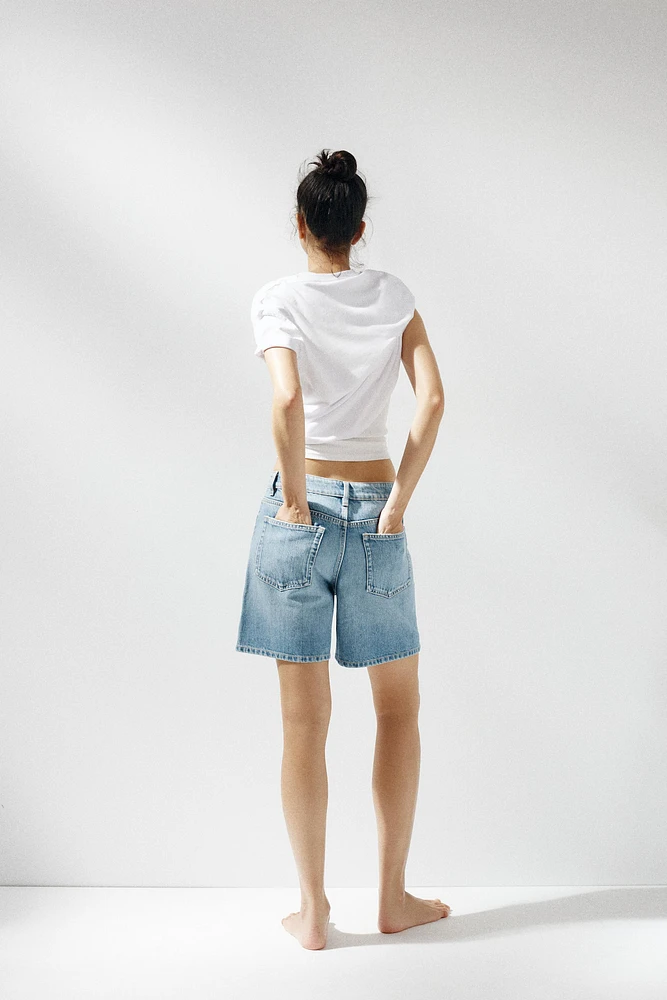 TRF MID-RISE DENIM SHORTS