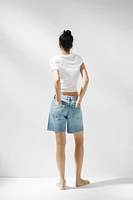 TRF MID-RISE DENIM SHORTS