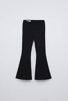 FLARED KNIT LEGGINGS