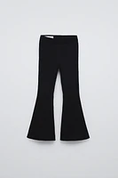 FLARED KNIT LEGGINGS