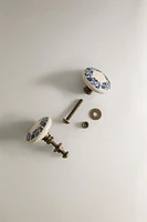 SET OF CERAMIC FLOWER KNOBS (SET 2