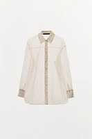 FLORAL ORGANZA SHIRT
