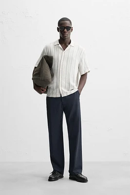 TEXTURED STRIPED SHIRT