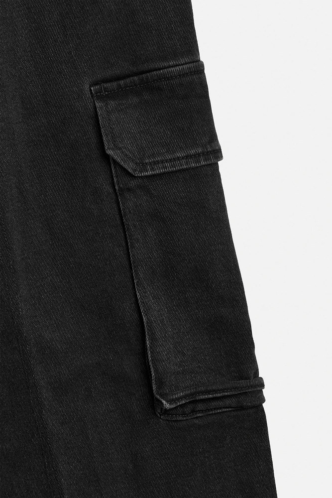 POCKET DENIM CARGO PANTS