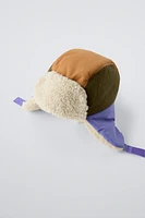FAUX SHEARLING EAR FLAP HAT SKI COLLECTION