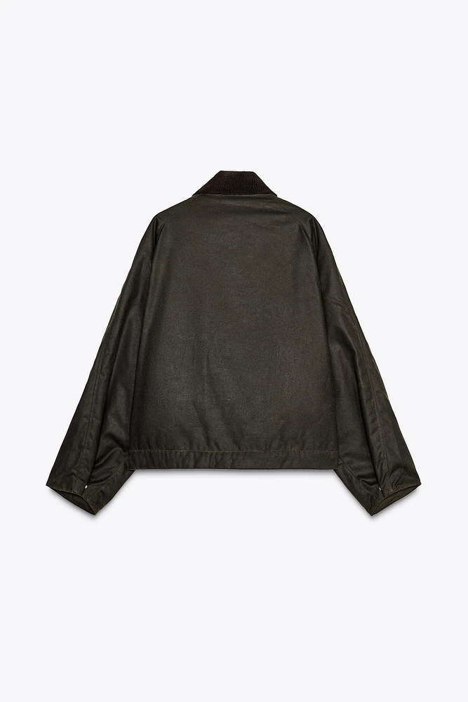 CORDUROY COLLAR WAXED JACKET ZW COLLECTION