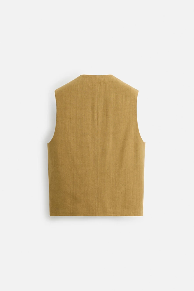LIMITED EDITION LINEN-LYOCELL RELAXED FIT VEST