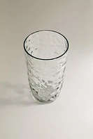 TALL ACRYLIC TUMBLER WITH TEXTURED DESIGN