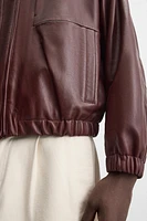 RELAXED FIT LEATHER JACKET