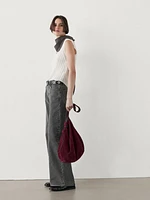 Wool blend knit top