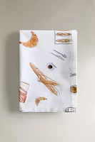 RESIN-COATED BREAKFAST PRINT TABLECLOTH