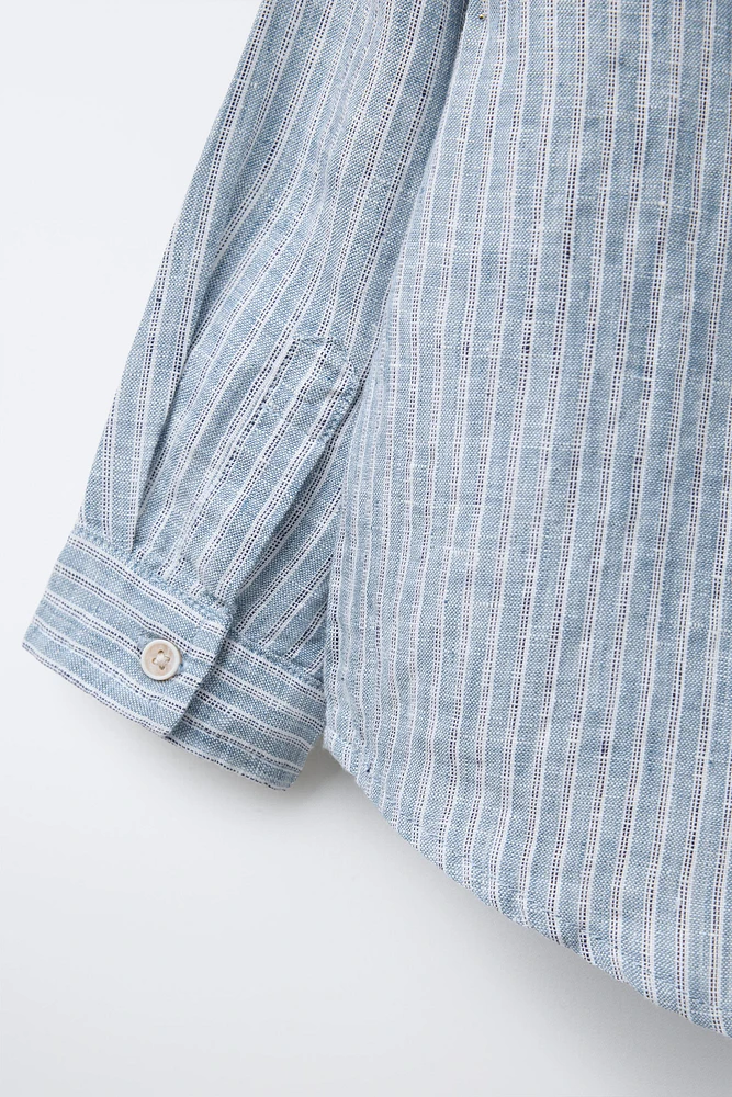 100% LINEN STRIPED SHIRT
