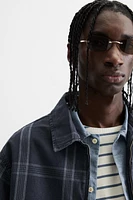 VESTE À CARREAUX ZIPPÉE