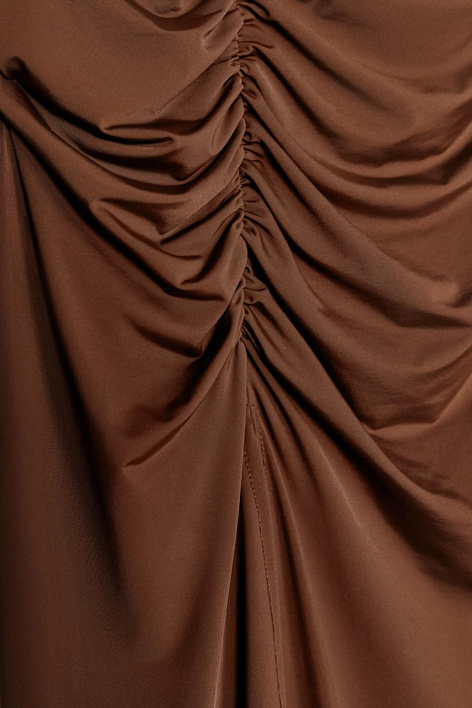 RUCHED NYLON SKIRT