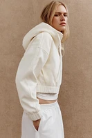 HOODED FELT TEXTURE JACKET