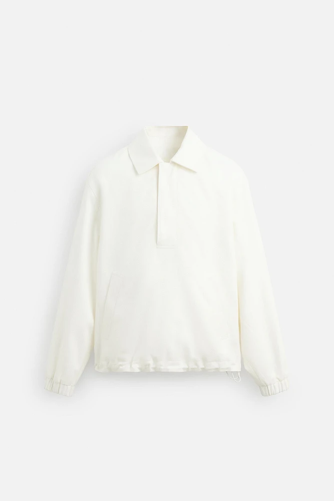 LYOCELL COTTON BLEND KANGAROO JACKET