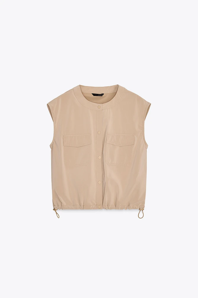SHORT ELASTIC HEM VEST