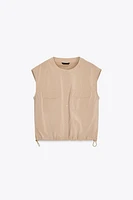 SHORT ELASTIC HEM VEST