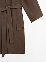 100% linen shirt dress