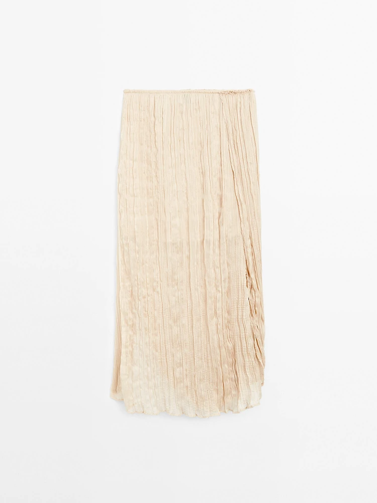Pleated skirt with fold detail - Limited Edition