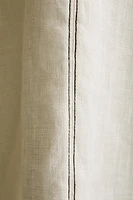 LINEN NIGHTGOWN WITH TOPSTITCHING