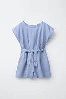 COMBI-SHORT AVEC LACET EN LIN