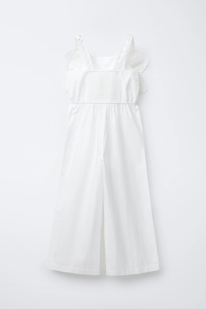 EMBROIDERED BUTTERFLY LONG JUMPSUIT