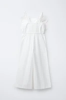 EMBROIDERED BUTTERFLY LONG JUMPSUIT