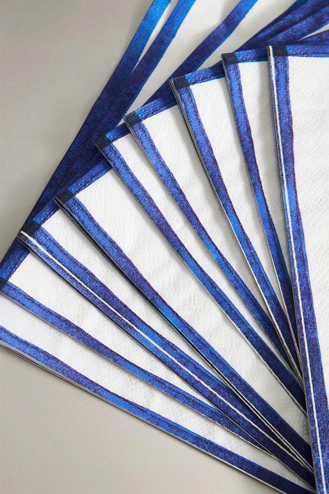 LOT 20 SERVIETTES DE TABLE PAPIER POISSONS