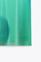 PRINTED TULLE LONG DRESS