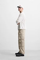 POCKET DENIM CARGO PANTS