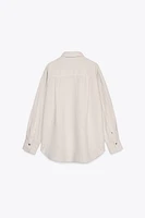 CHEMISE À POCHES AVEC LIN ZW COLLECTION