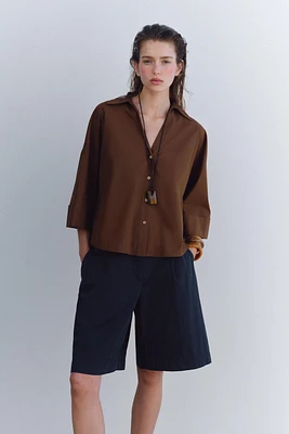 WIDE SLEEVE POPLIN SHIRT