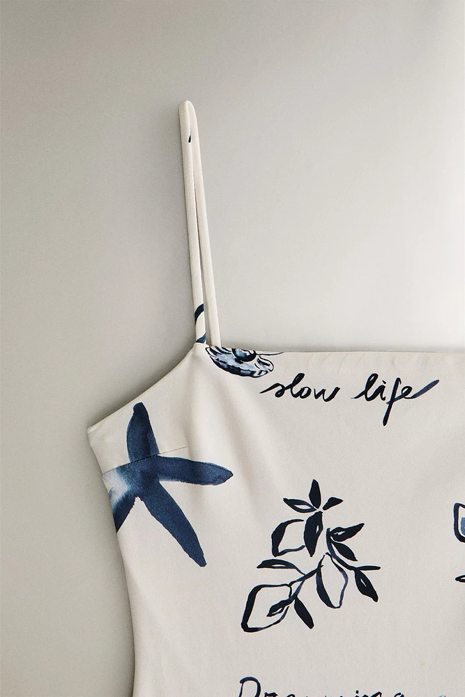 PRINTED BEACH SWIMSUIT