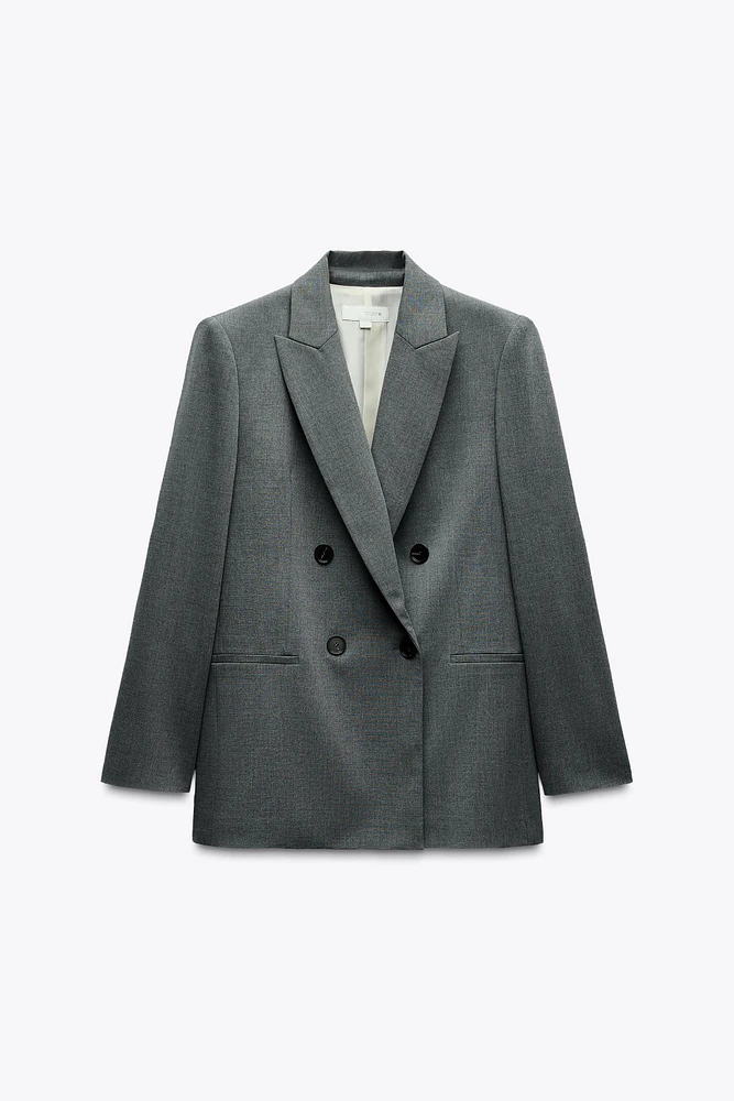 VESTE CROISÉE À ÉPAULETTES